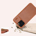 Nillkin Qin Leather Pro Case iPhone 14 Pro Camera Cover Holster Cover Flip Case Brown - Cell phone cases