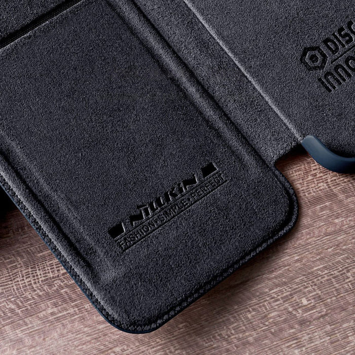 Nillkin Qin Leather Pro Case iPhone 14 Pro Max Camera Cover Holster Cover Flip Case Brown - Cell phone cases