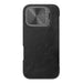 Nillkin Qin Prop Leather Case with Camera Cover and Stand for iPhone 16 Pro - Black - Cell phone cases