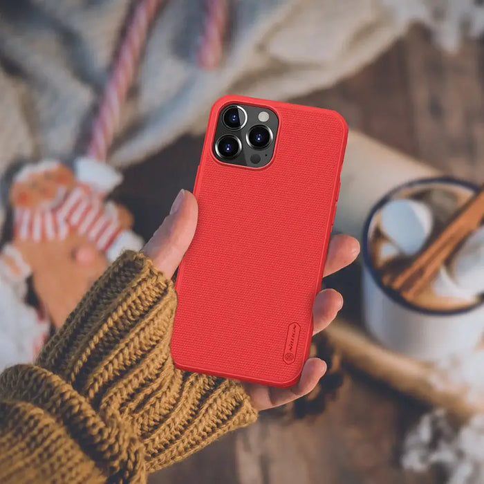 Nillkin Super Frosted Shield Pro durable case cover for iPhone 13 Pro Max red - Cell phone cases and covers<<<HurtelXML