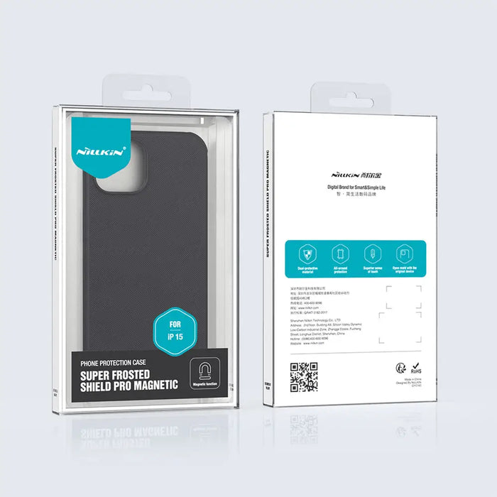 Nillkin Super Frosted Shield Pro Magnetic Case for iPhone 15 - black - Cell phone cases and covers<<<HurtelXML