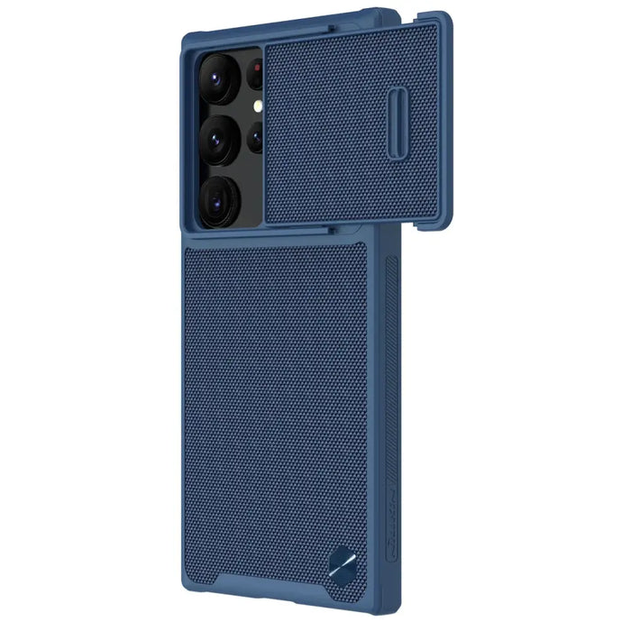 Nillkin Textured S Case for Samsung Galaxy S23 Ultra armored cover with camera cover blue - Cell phone cases