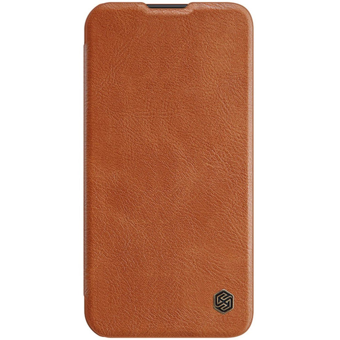 Nillkin Qin Leather Pro Case iPhone 14 Pro Max Camera Cover Holster Cover Flip Case Brown