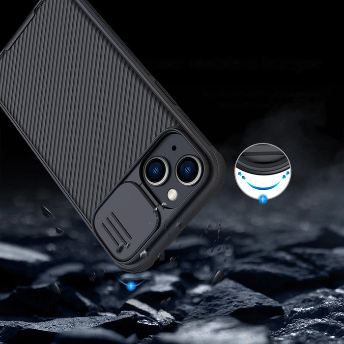 Nillkin CamShield Pro Magnetic Case iPhone 14 Cover Camera Protector Blue (with MagSafe)