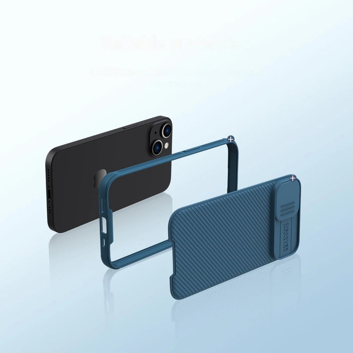 Nillkin CamShield Pro Magnetic Case iPhone 14 Cover Camera Protector Blue (with MagSafe)