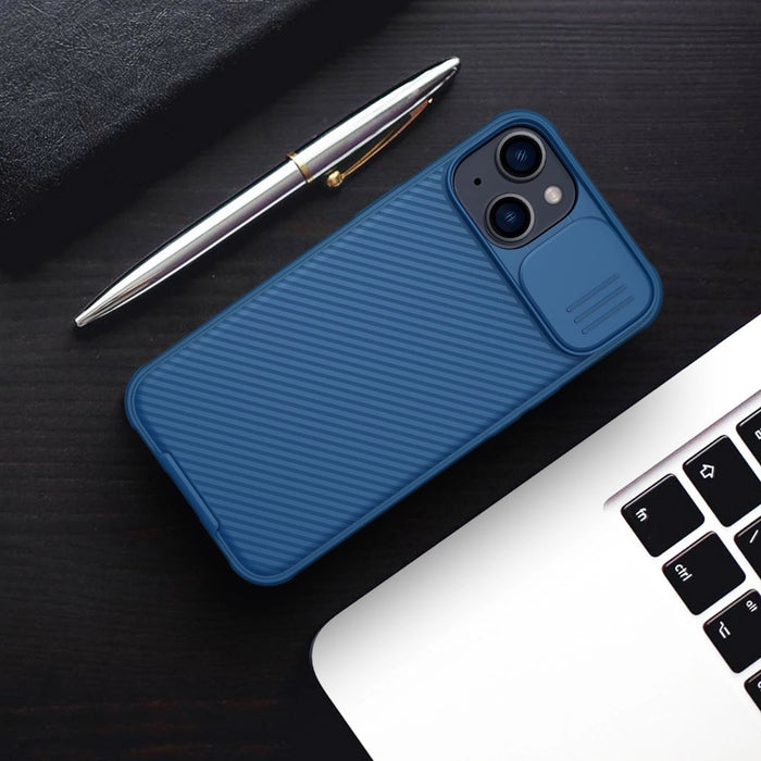 Nillkin CamShield Pro Magnetic Case iPhone 14 Cover Camera Protector Blue (with MagSafe)