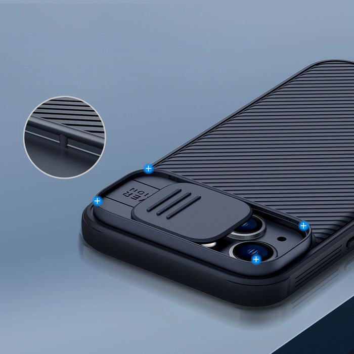 Nillkin CamShield Pro Magnetic Case iPhone 14 Cover Camera Protector Blue (with MagSafe)