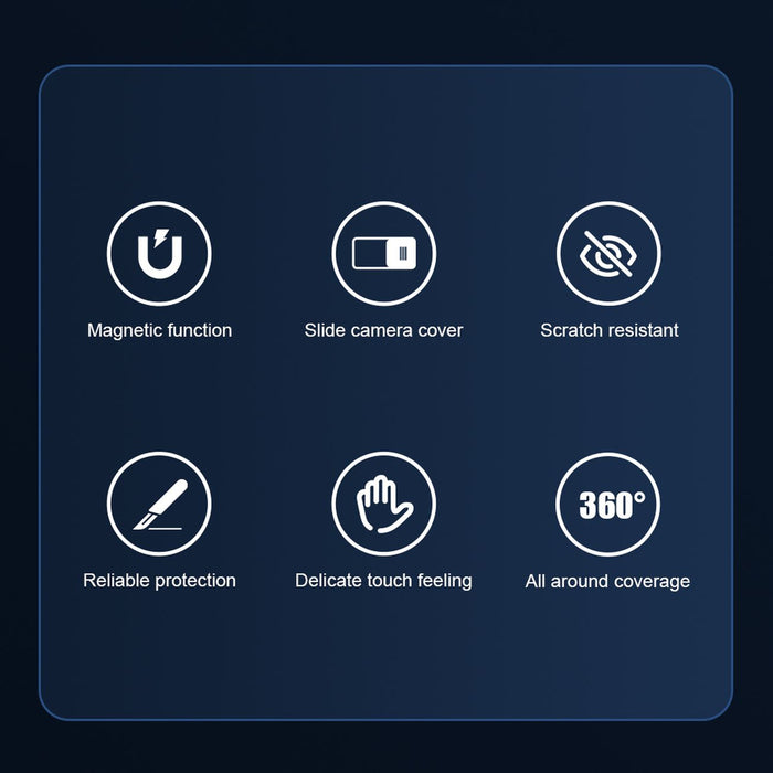 Nillkin CamShield Pro Magnetic Case iPhone 14 Pro Max Cover Camera Protector Blue (with MagSafe)