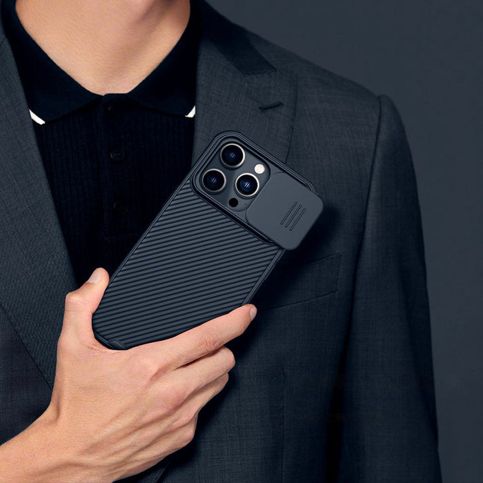 Nillkin CamShield Pro Case iPhone 14 Pro Armored Cover Camera Protector Blue