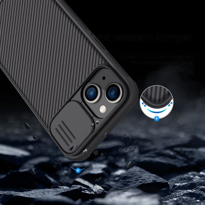 Nillkin CamShield Pro Case iPhone 14 Plus Armored Cover Camera Protector Green