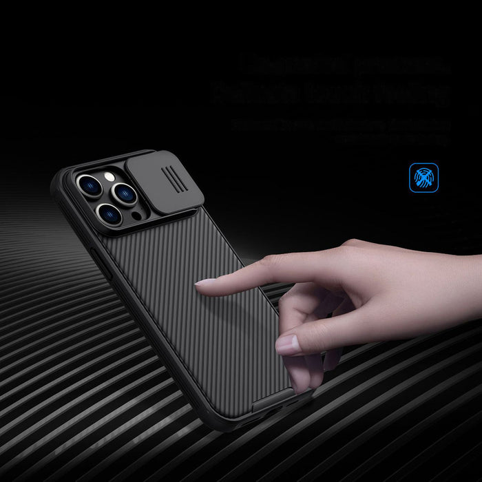 Nillkin CamShield Pro Case iPhone 14 Pro Max Armored Cover Camera Protector Blue