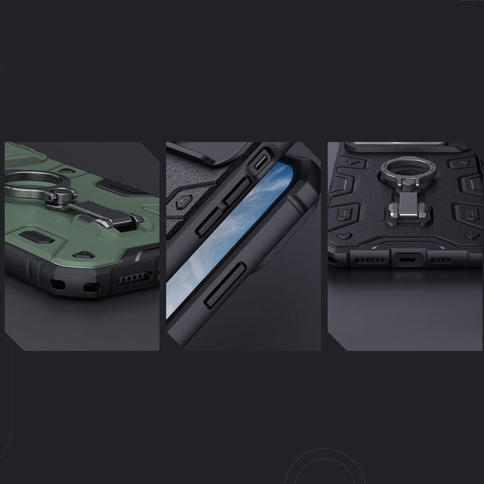 Nillkin CamShield Armor Pro Case iPhone 14 Plus case armored cover with camera cover ring stand black