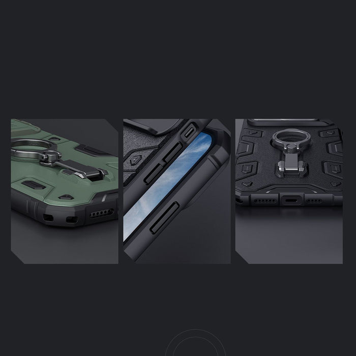 Nillkin CamShield Armor Pro Magnetic Case iPhone 14 Plus MagSafe armored cover stand ring black