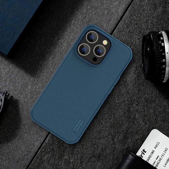 Nillkin Super Frosted Shield Pro case for iPhone 14 Pro Max back cover blue