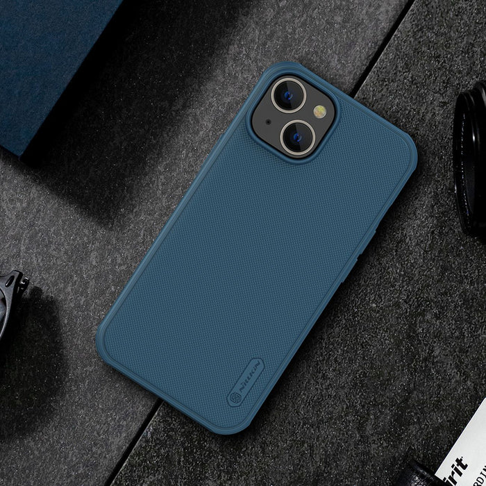 Nillkin Super Frosted Shield Pro Magnetic Case for iPhone 14 Plus with MagSafe magnetic blue