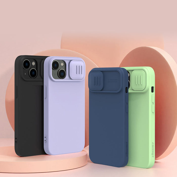 Nillkin CamShield Magnetic Silicone Case iPhone 14 Plus Magnetic MagSafe Cover with Camera Protector Black