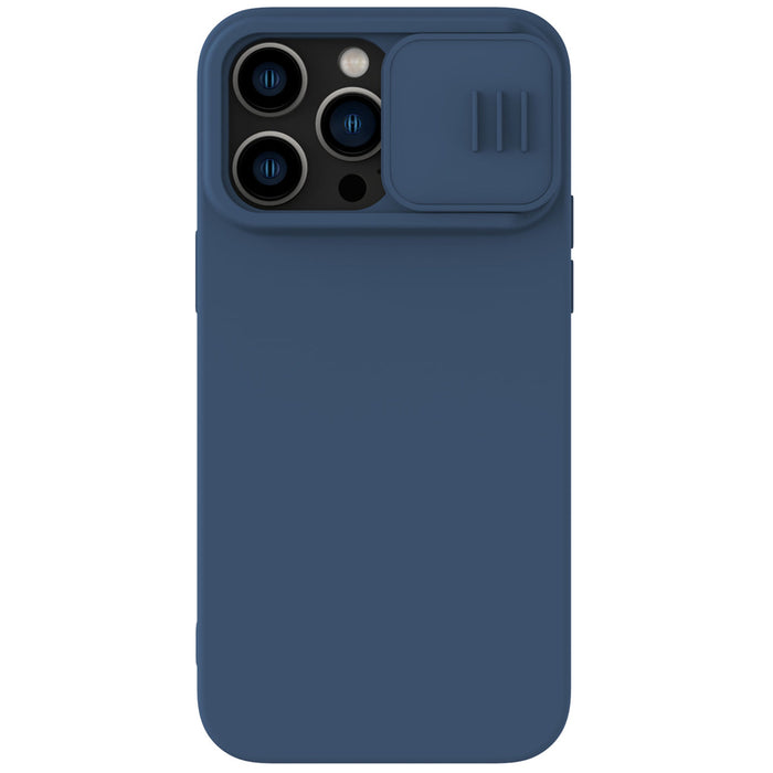 Nillkin CamShield Silky Silicone Case iPhone 14 Pro Max Silicone Cover with Camera Protector Blue