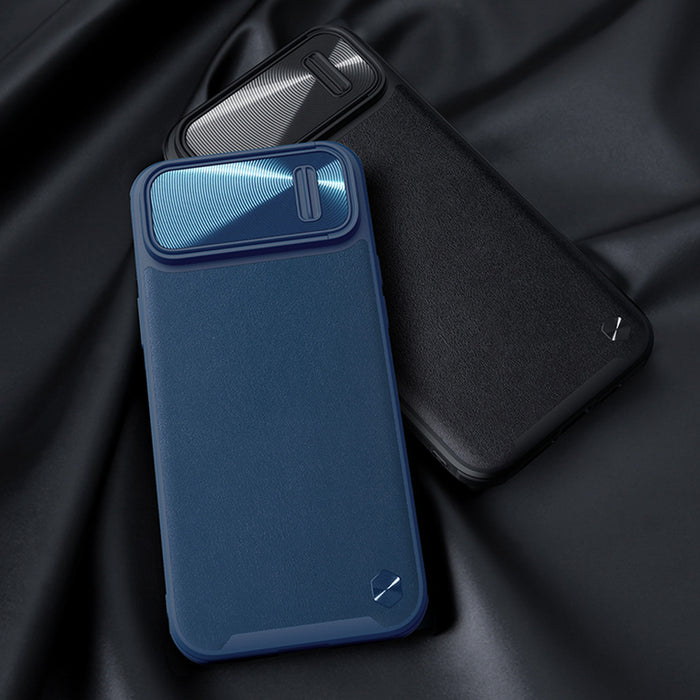 Nillkin CamShield Leather S Case iPhone 14 Plus case with camera cover black