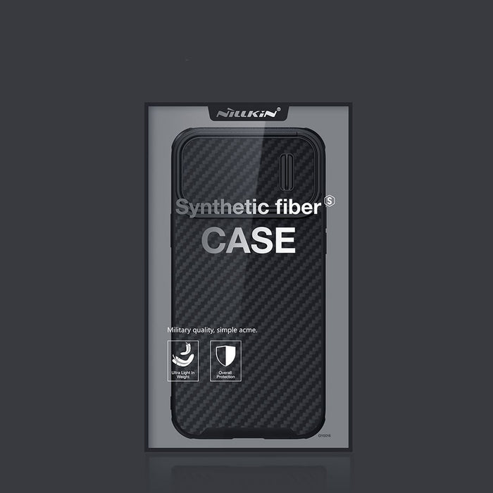 Nillkin Synthetic Fiber S Case iPhone 14 Pro Max case with camera cover, black