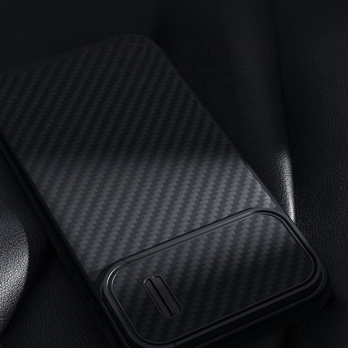 Nillkin Synthetic Fiber S Case iPhone 14 Pro Max case with camera cover, black