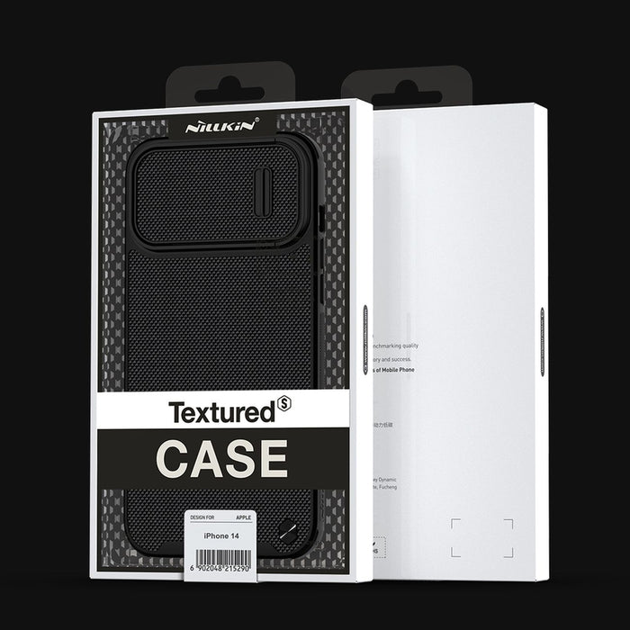 Nillkin Textured S Case for iPhone 14, armored cover with camera cover, blue