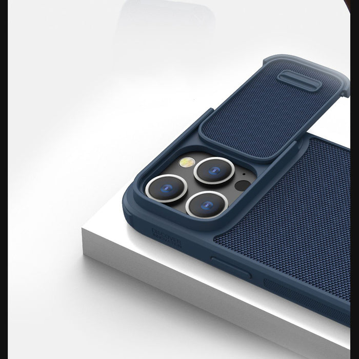 Nillkin Textured S Case iPhone 14 Pro Max armored cover with camera cover blue