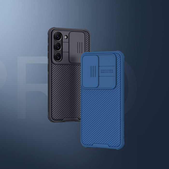 Nillkin CamShield Pro Case for Samsung Galaxy S23+, cover with camera cover, blue