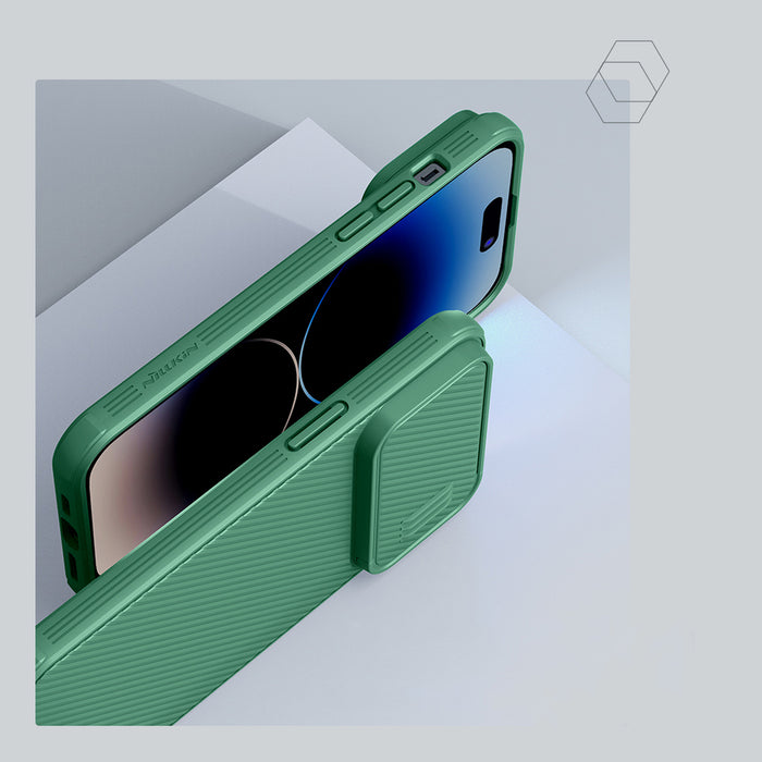 Nillkin CamShield S Case iPhone 14 Pro Max Armored Cover Camera Protector Green