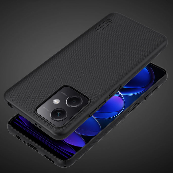 Nillkin Super Frosted Shield Case for Xiaomi Redmi Note 12 5G / Poco X5 5G Phone Cover Black