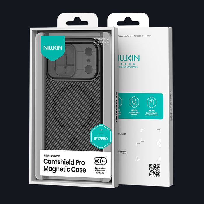 Nillkin CamShield Pro MagSafe Compatible Case for iPhone 17 Pro Max - Transparent Black