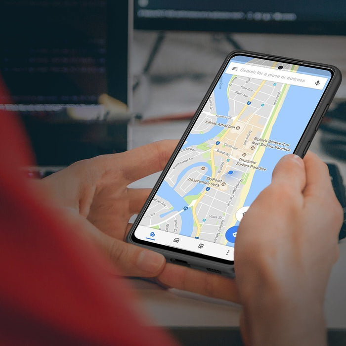Nillkin Textured Case durable reinforced case with gel frame and nylon back for Samsung Galaxy A72 4G black