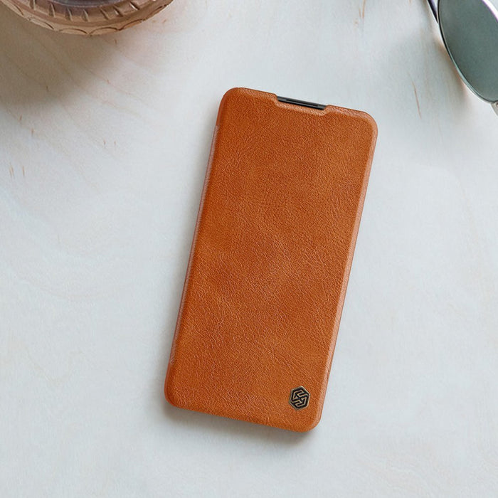Nillkin Qin leather holster case for Xiaomi Redmi Note 9T 5G brown