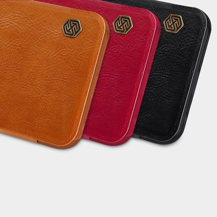 Nillkin Qin leather holster case for Xiaomi Redmi Note 9T 5G brown