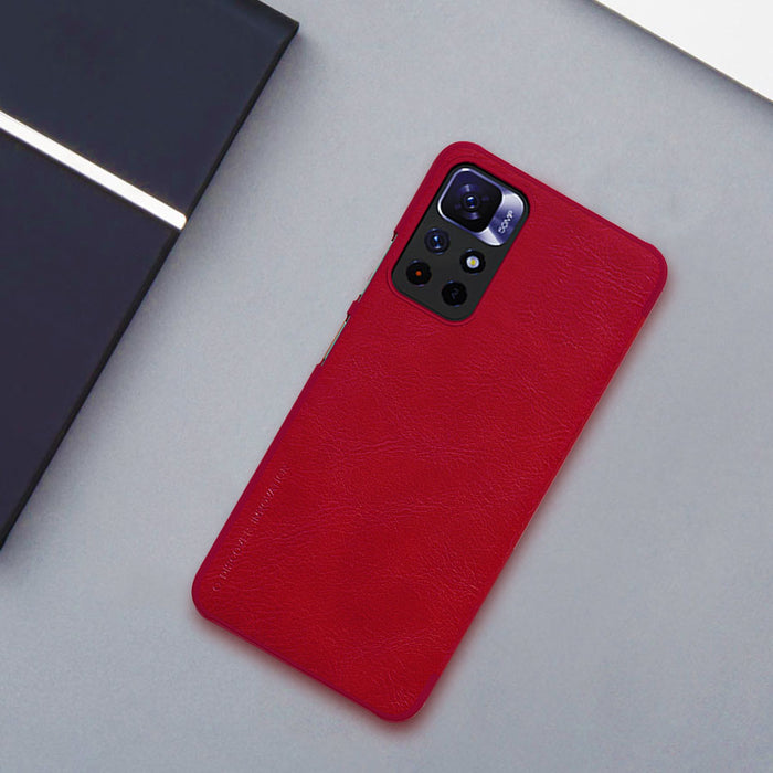 Nillkin Qin Case Flip Case for Xiaomi Redmi Note 11T 5G / 11S 5G / 11 5G (China) / Poco M4 Pro 5G - Black