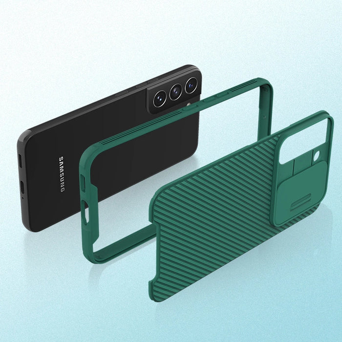 Nillkin CamShield Pro Case Armored Case Cover Camera Protector for Samsung Galaxy S22+ (S22 Plus) Blue