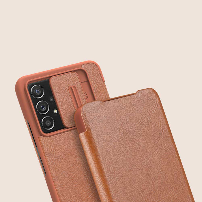 Nillkin Qin leather holster case for Samsung Galaxy A73 red