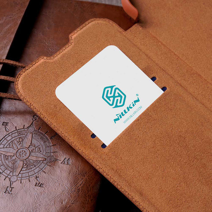 Nillkin Qin leather holster case for Samsung Galaxy A73 brown