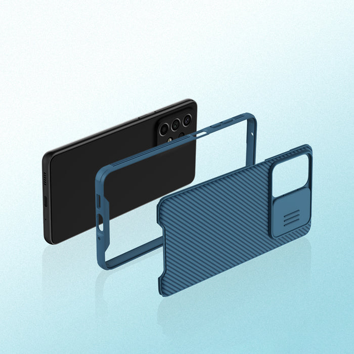 Nillkin CamShield Pro Case Armored Case Cover Camera Protector for Samsung Galaxy A73 Blue