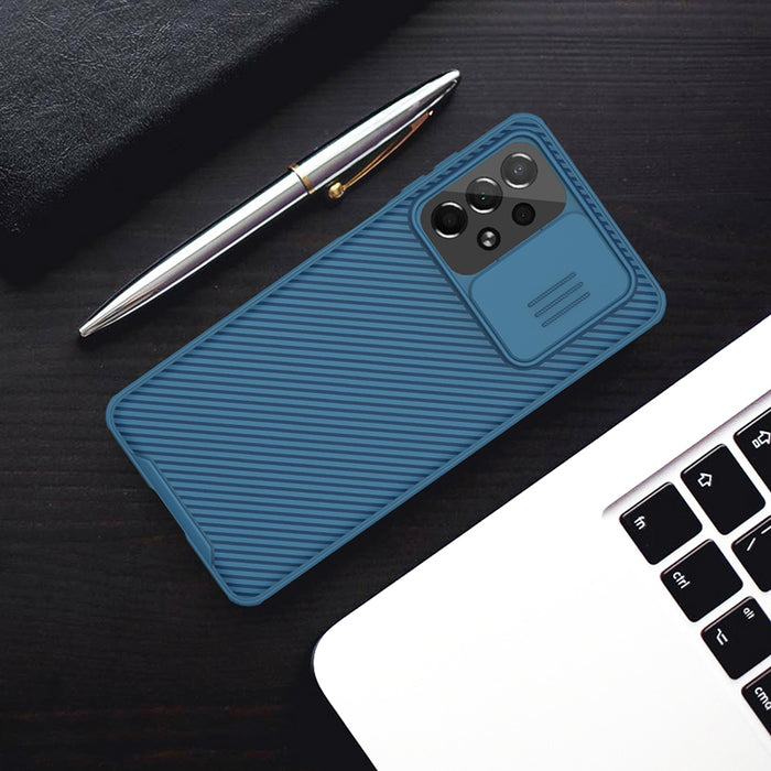Nillkin CamShield Pro Case Armored Case Cover Camera Protector for Samsung Galaxy A73 Blue