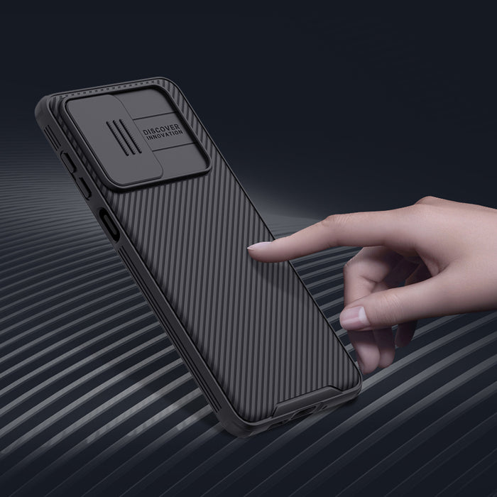 Nillkin CamShield Pro Case Armored Case Cover Camera Protector for Samsung Galaxy A73 Blue