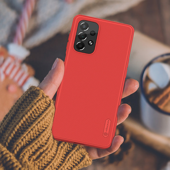 Nillkin Super Frosted Shield Pro durable case cover for Samsung Galaxy A73 red