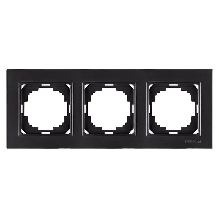 NILSON ALEGRA TRIPLE BLACK MATTE FRAME - Ключове и контакти<<<Електроматериали<<<Praktiker&&&Ключове и