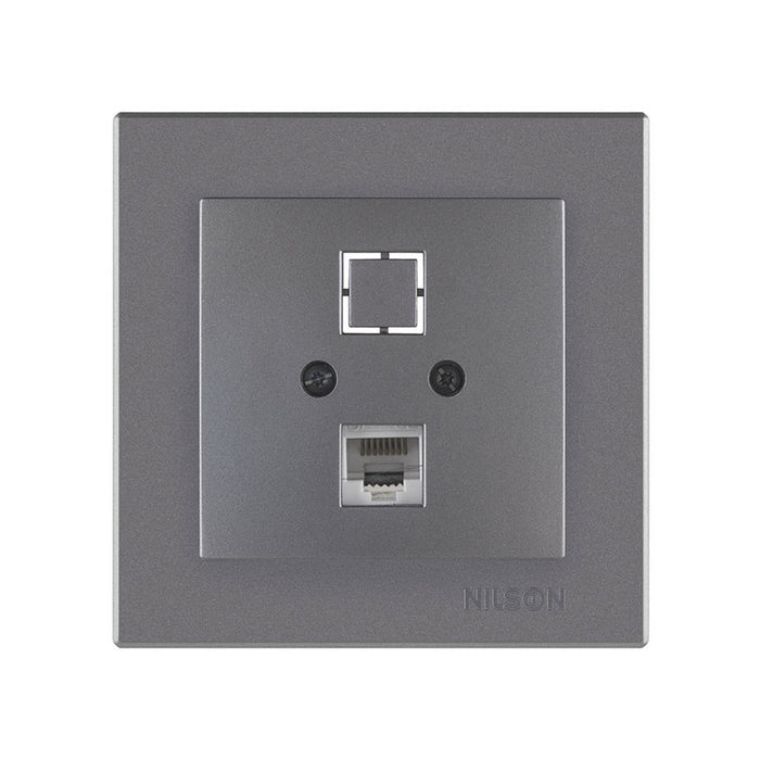 SOCKET RJ45 CAT.5E ANTHRACITE NILSON ALEGRA