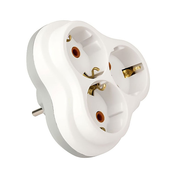 ADAPTER 3 JACKS WITHOUT CABLE WHITE NILSON