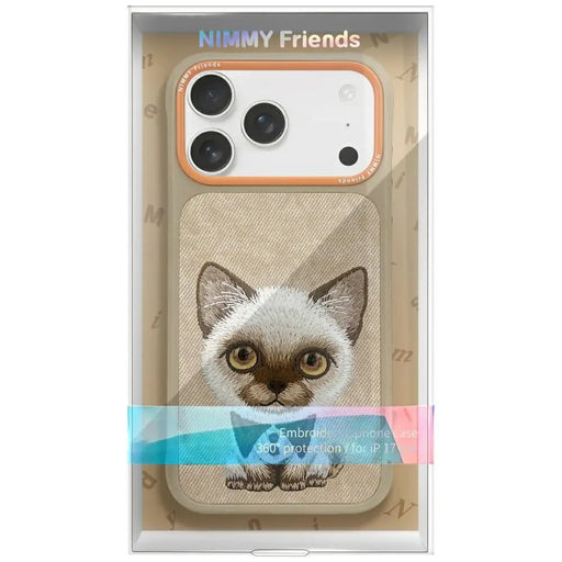Nimmy Big Eyed Pet 2.0 Cat case for iPhone 17 Pro - beige - Cell phone cases and covers<<<HurtelXML