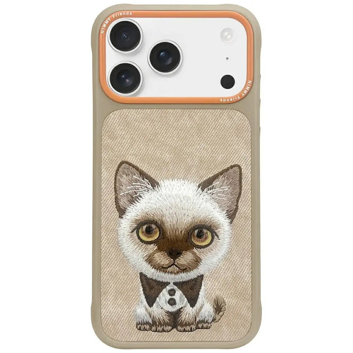 Nimmy Big Eyed Pet 2.0 Cat case for iPhone 17 Pro - beige - Cell phone cases and covers<<<HurtelXML