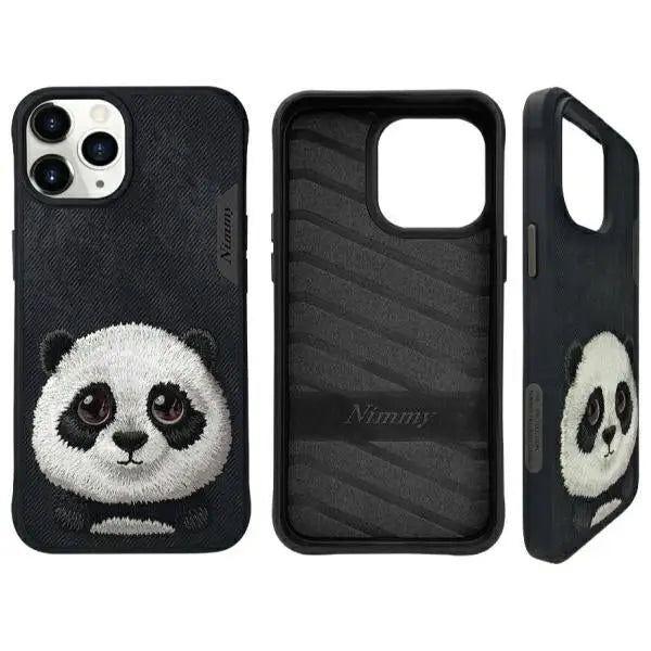 Nimmy Big Eyed Pet 2.0 Panda case for iPhone 15 Pro - black - Cell phone cases and covers<<<HurtelXML