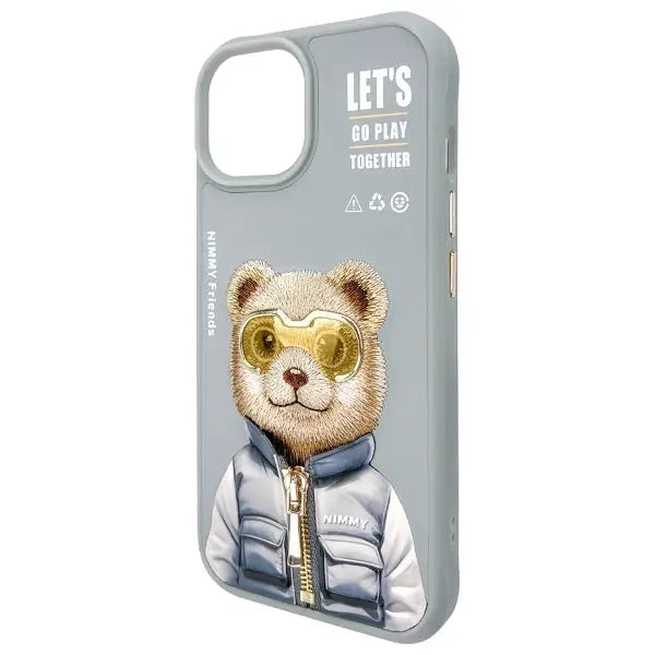 Nimmy Cool&Cute 2.0 Bear Case for iPhone 15 - Gray - Cell phone cases and covers<<<HurtelXML