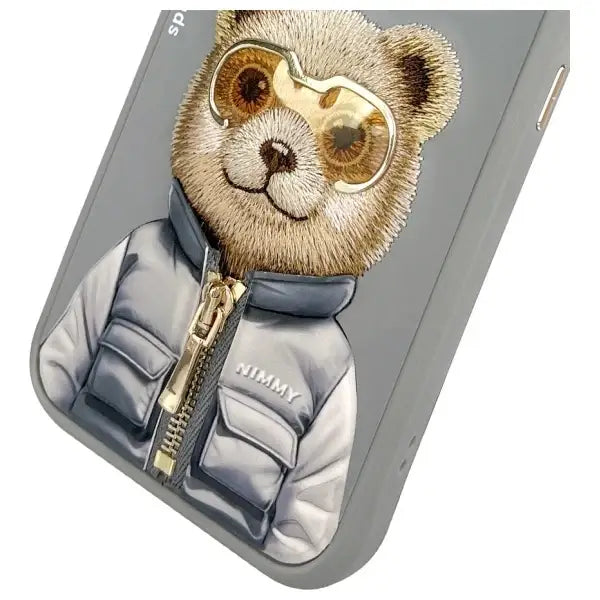 Nimmy Cool&Cute 2.0 Bear Case for iPhone 15 Pro - Gray - Cell phone cases and covers<<<HurtelXML