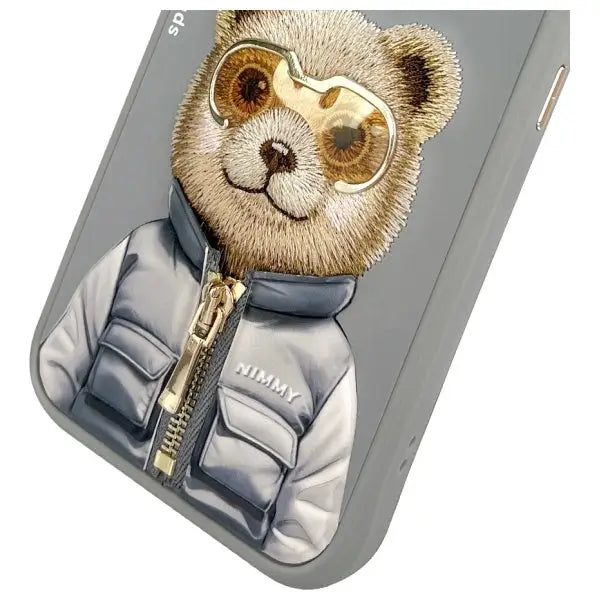 Nimmy Cool&Cute 2.0 Bear Case for iPhone 15 Pro Max - Gray - Cell phone cases and covers<<<HurtelXML